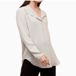 BNWOT Babaton Rena long sleeve blouse Aritzia size small